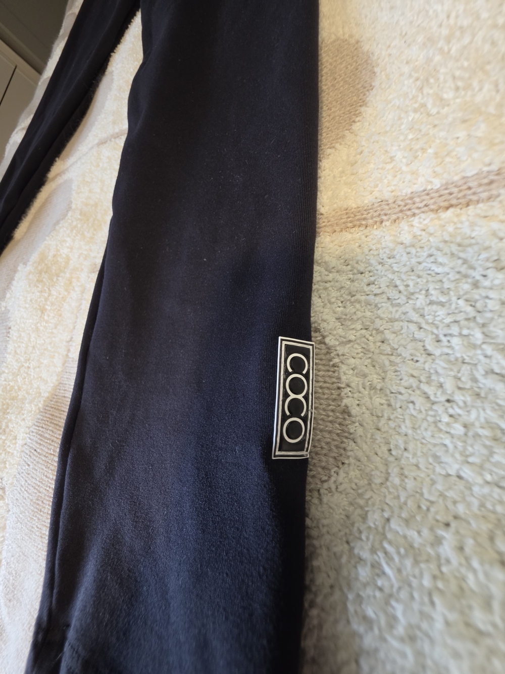 COCO Black Leggings with Logo Patch